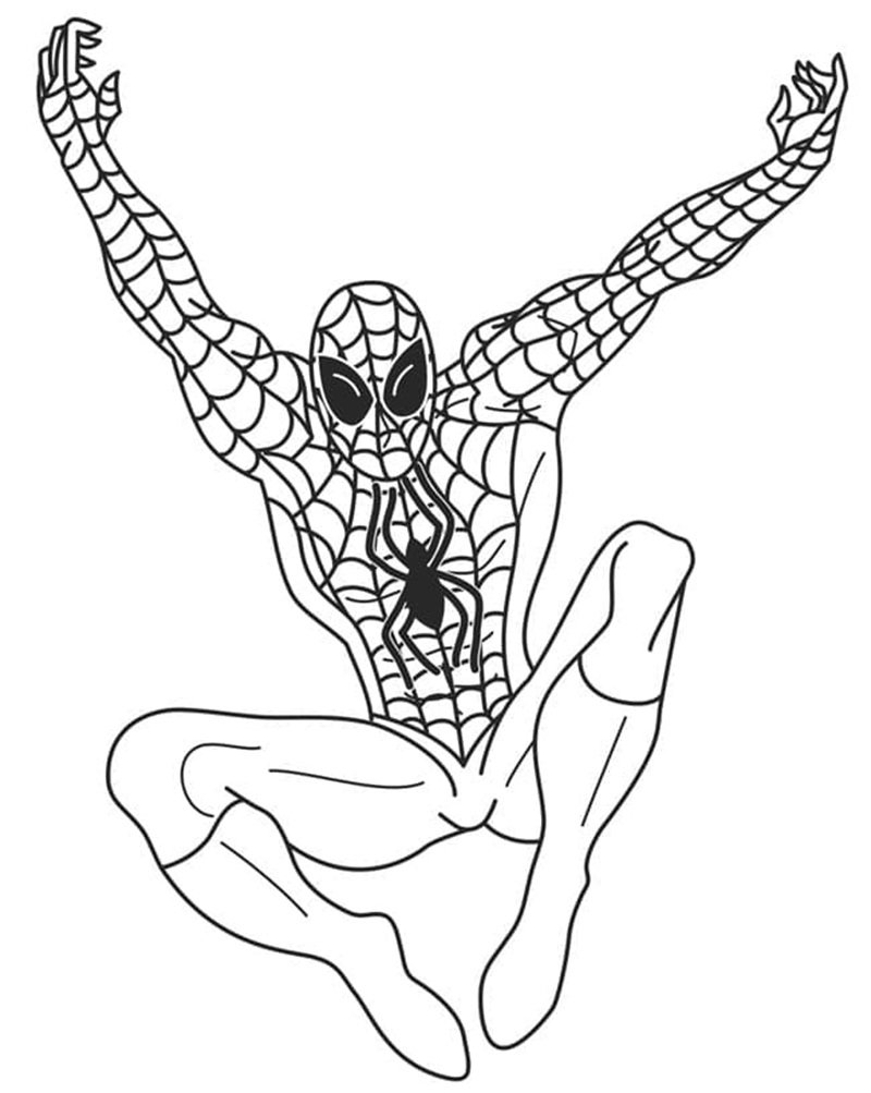 tranh tô màu spider man 10