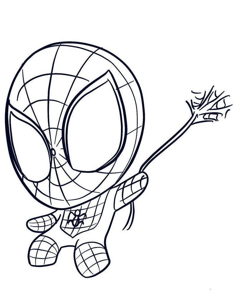 tranh tô màu spider man 17