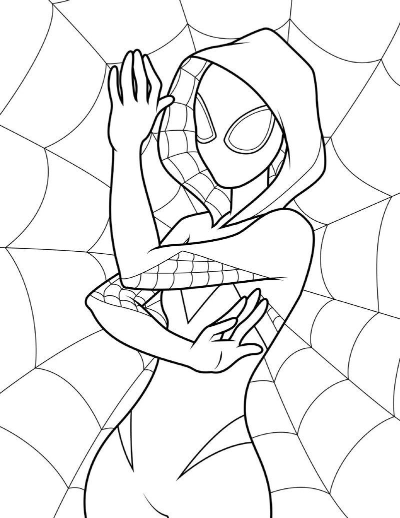 tranh tô màu spider man 18