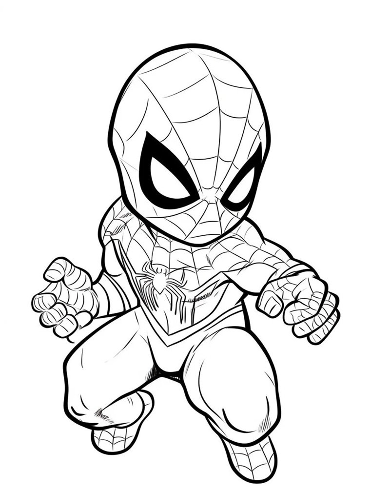 tranh tô màu spider man 25