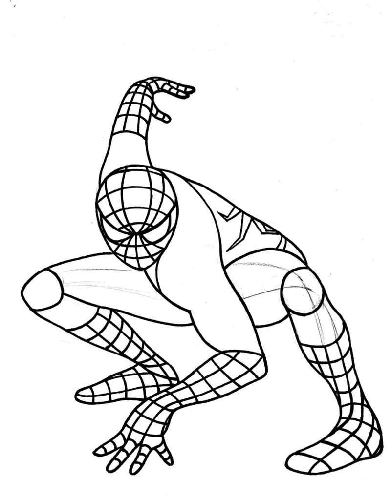 tranh tô màu spider man 29