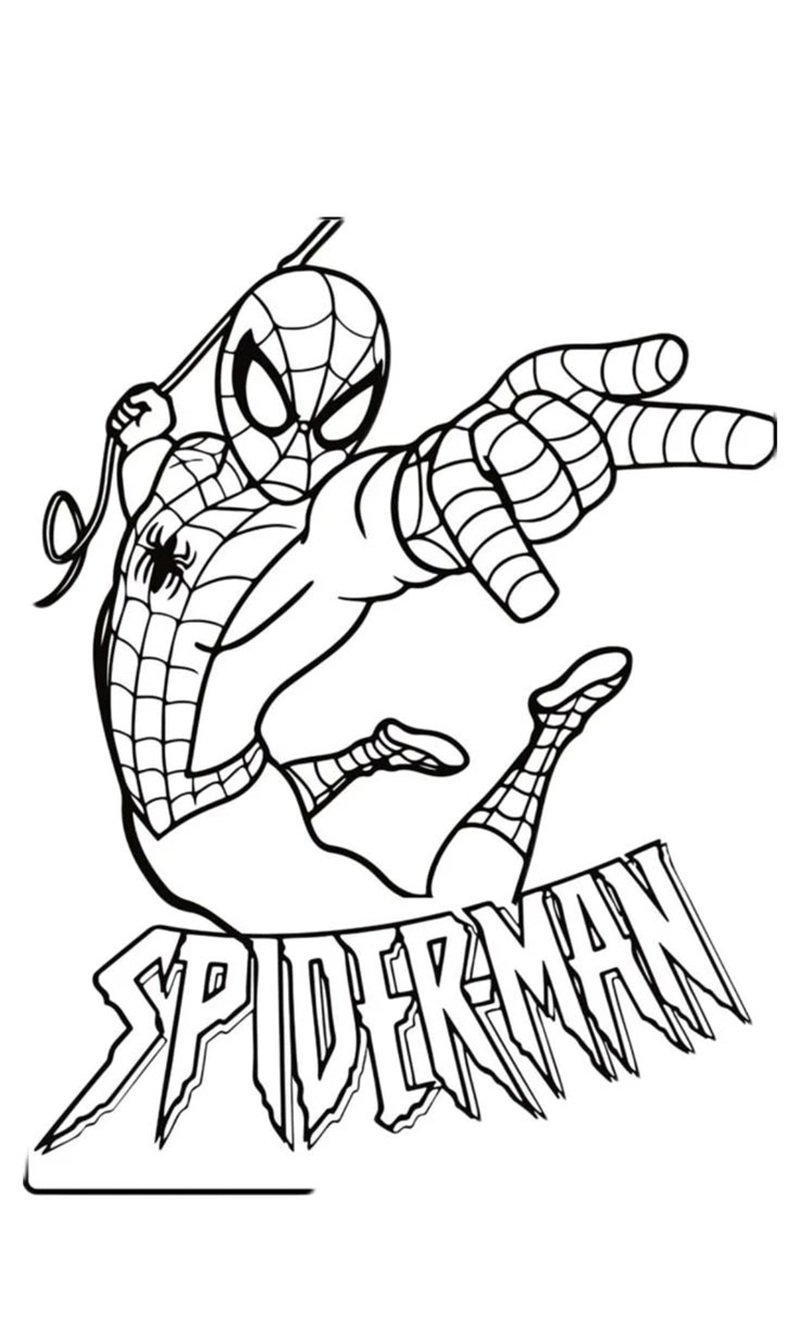 tranh tô màu spider man 31