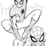 tranh tô màu spider man 34