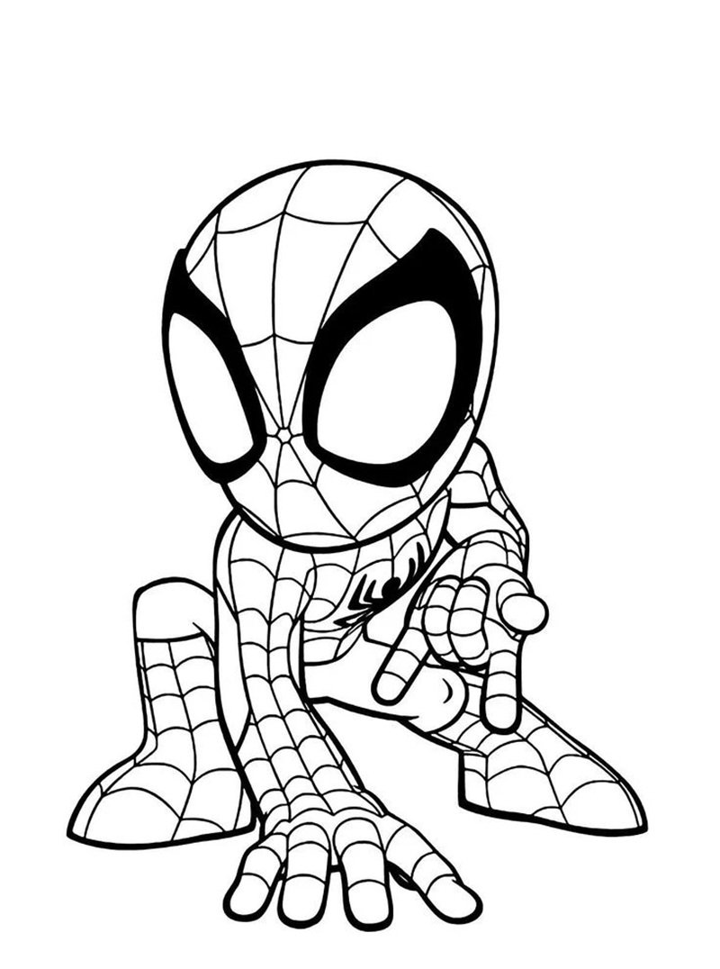 tranh tô màu spider man 35