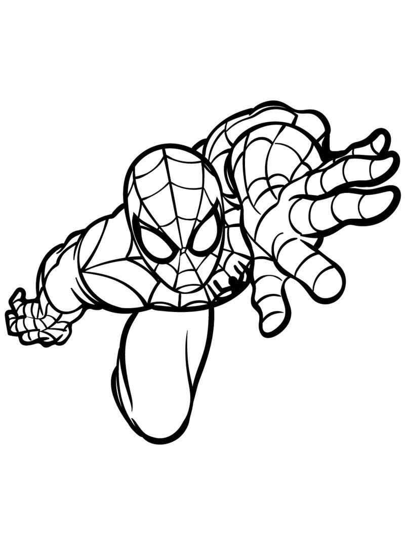 tranh tô màu spider man 39
