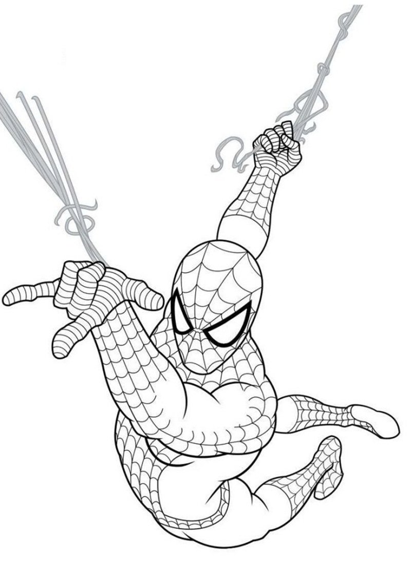 tranh tô màu spider man 5
