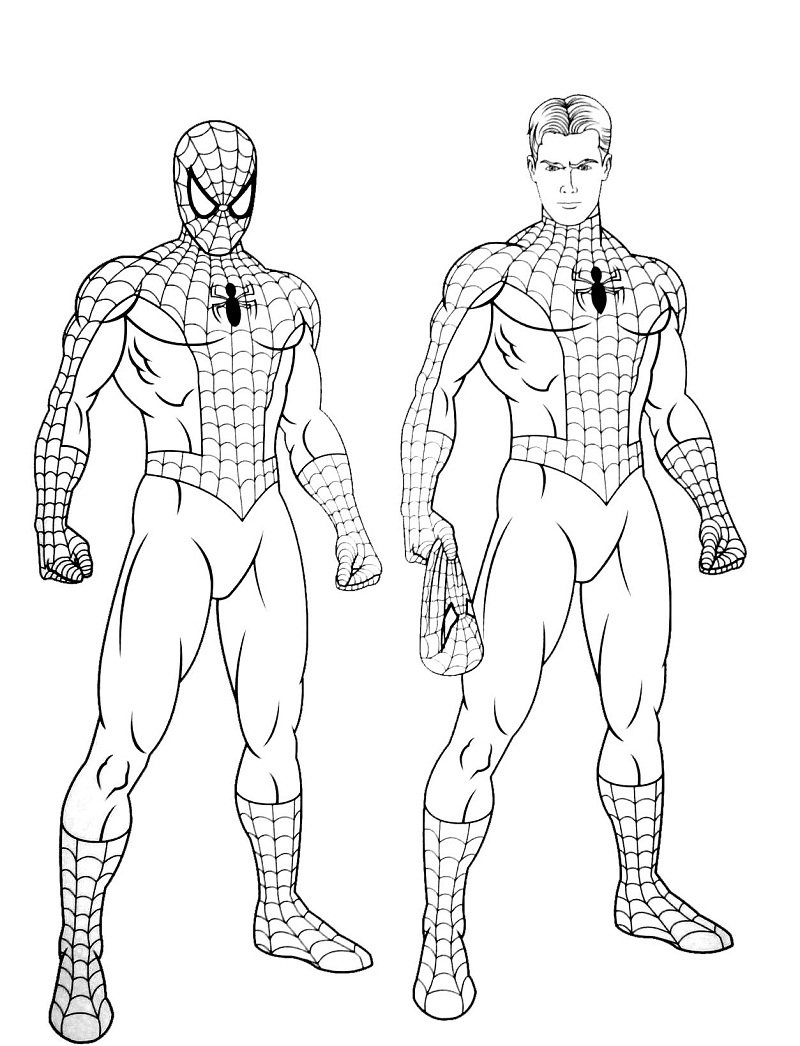 tranh tô màu spider man 7