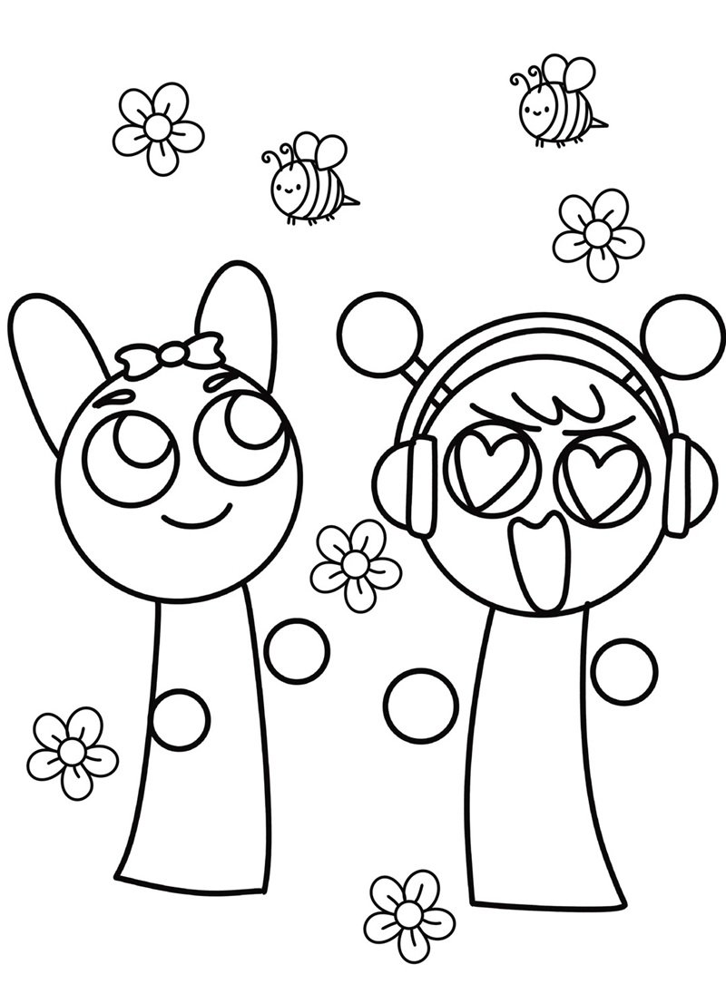 tranh tô màu sprunki 19