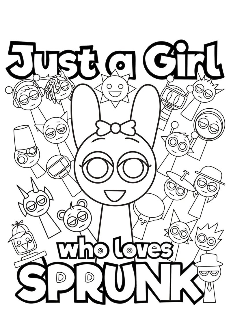 tranh tô màu sprunki 20