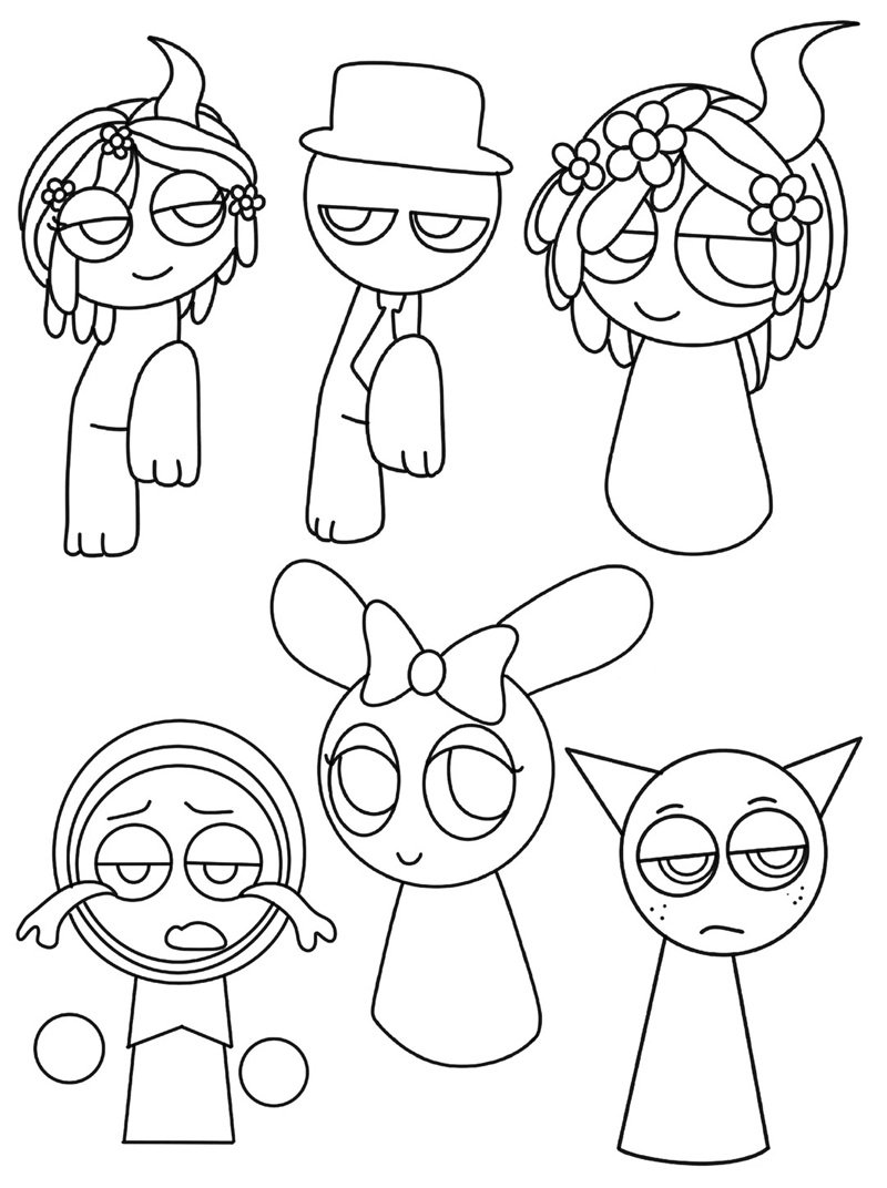 tranh tô màu sprunki 21