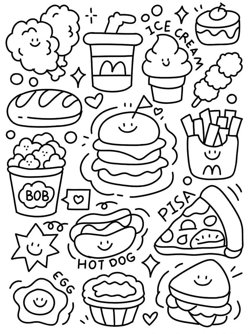 tranh tô màu sticker cute 13