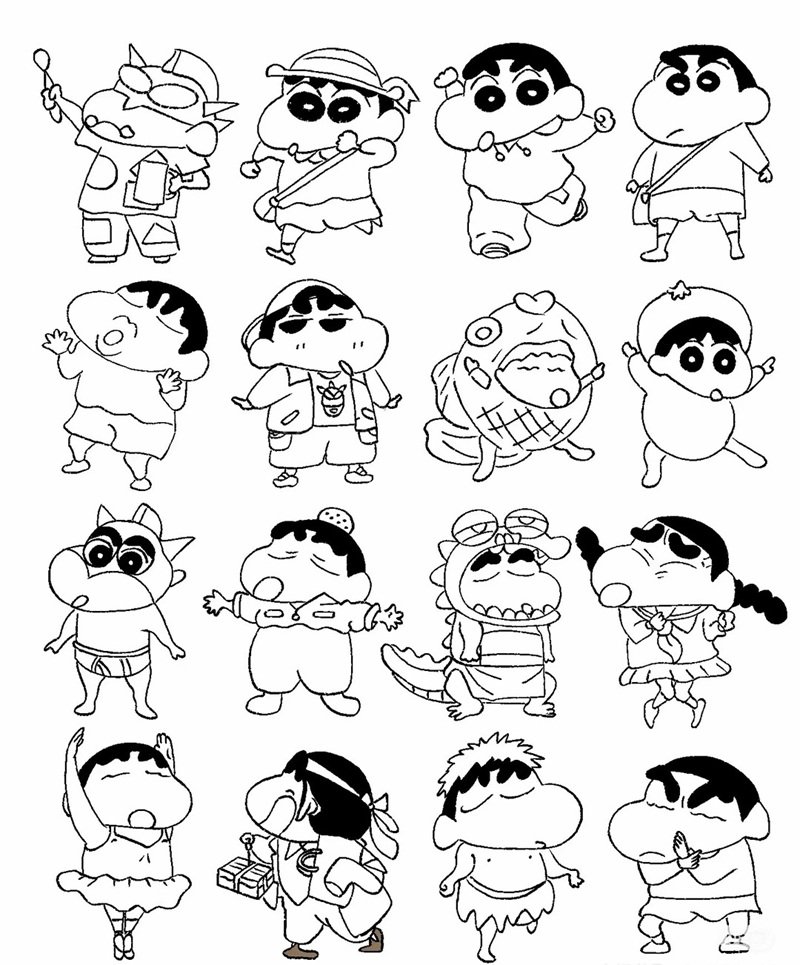 tranh tô màu sticker cute 16