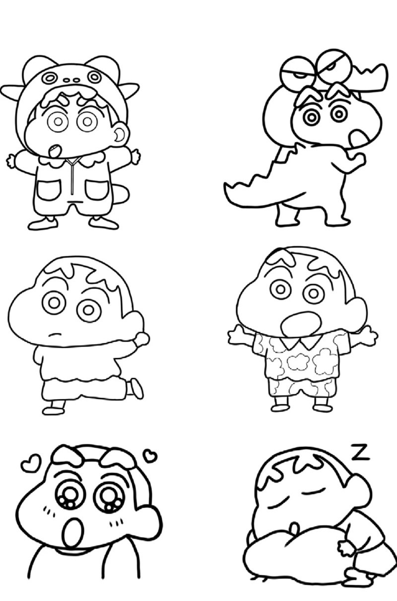 tranh tô màu sticker cute 21