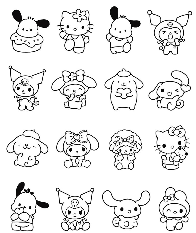 tranh tô màu sticker cute 23