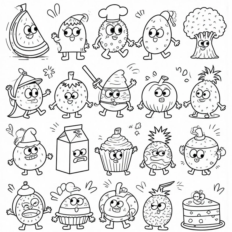 tranh tô màu sticker cute 27