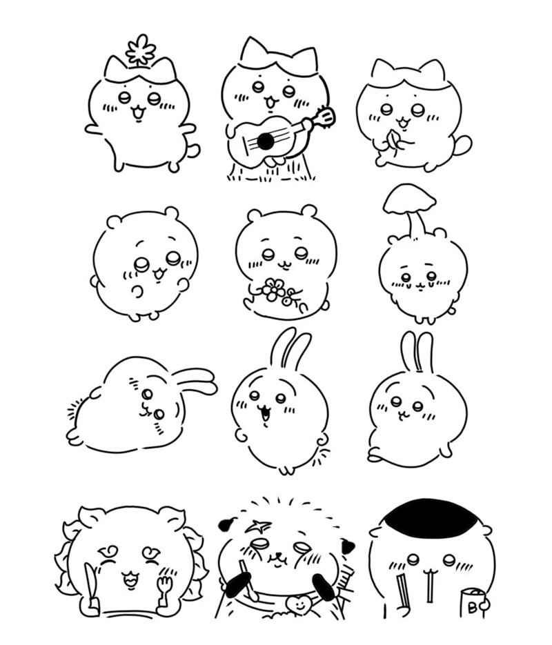 tranh tô màu sticker cute 32