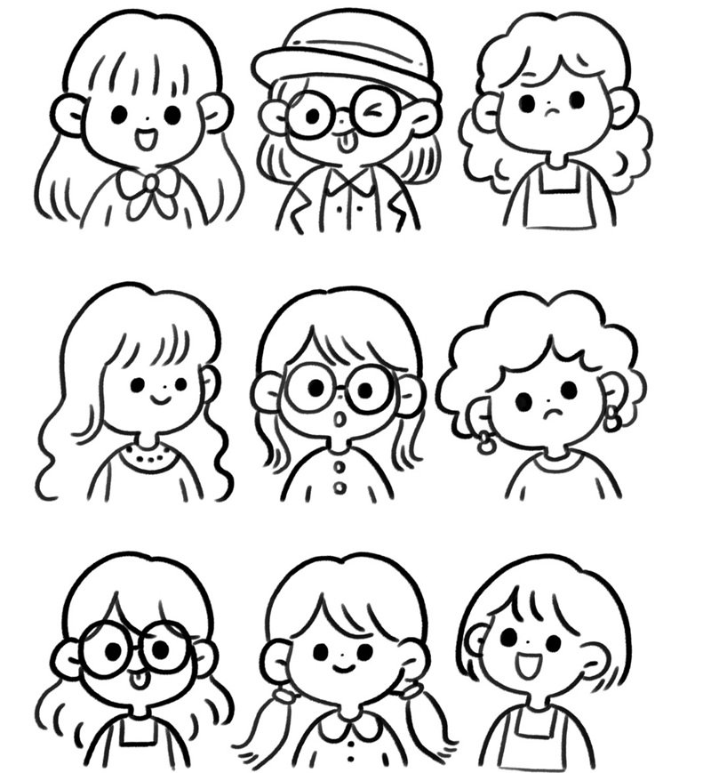 tranh tô màu sticker cute 33