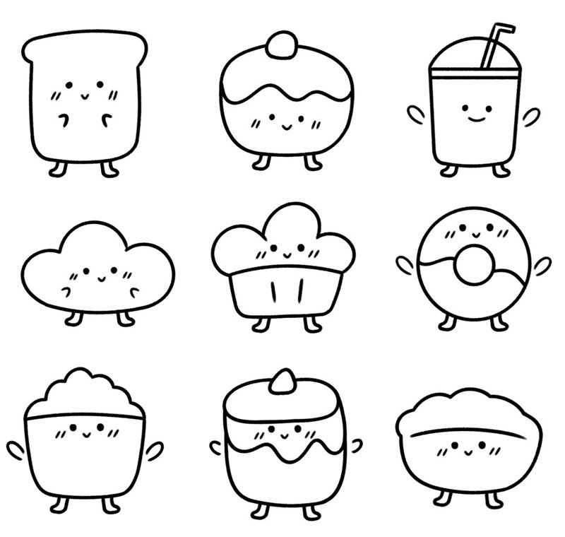 tranh tô màu sticker cute 34