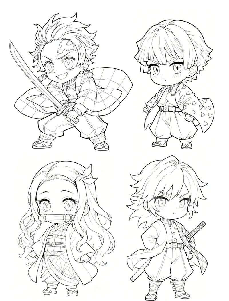 tranh tô màu sticker cute 8