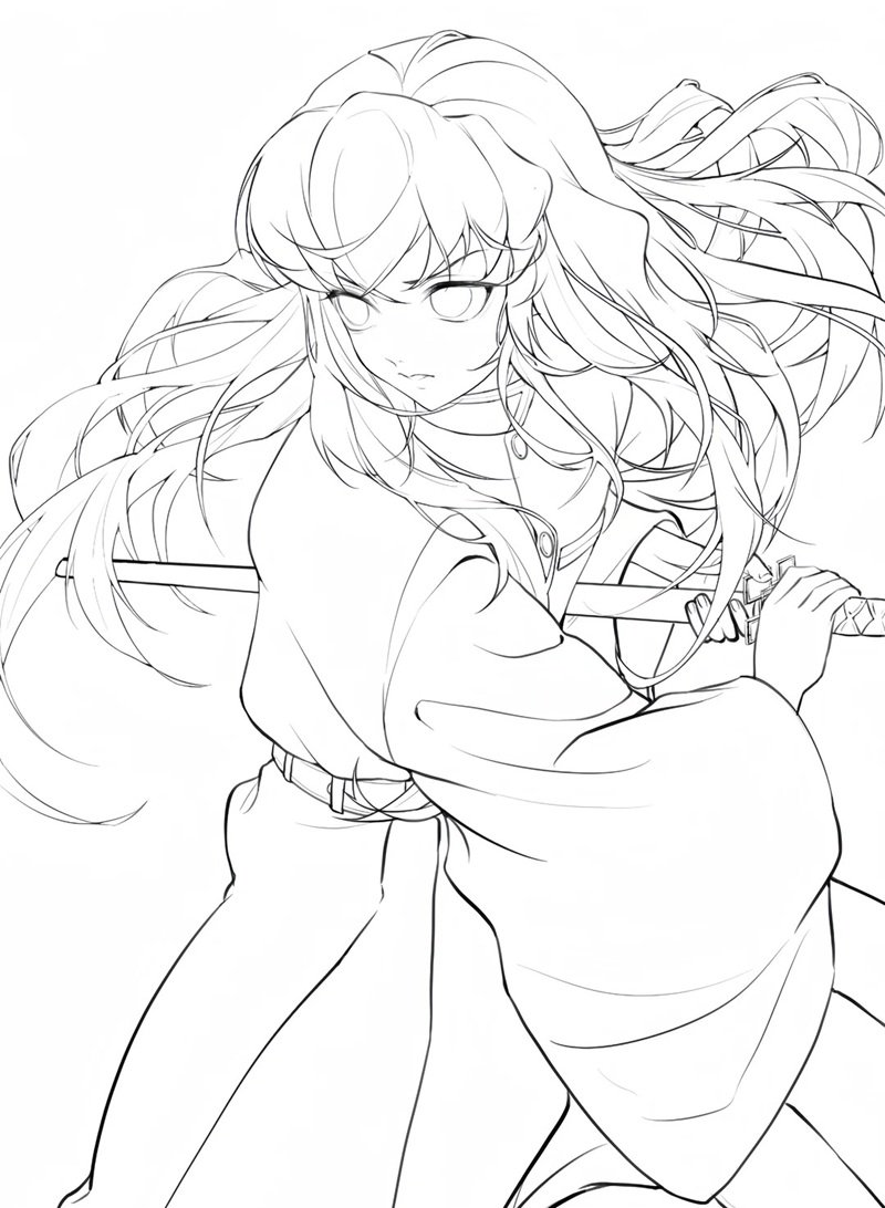 tranh tô màu thanh gươm diệt quỷ 17