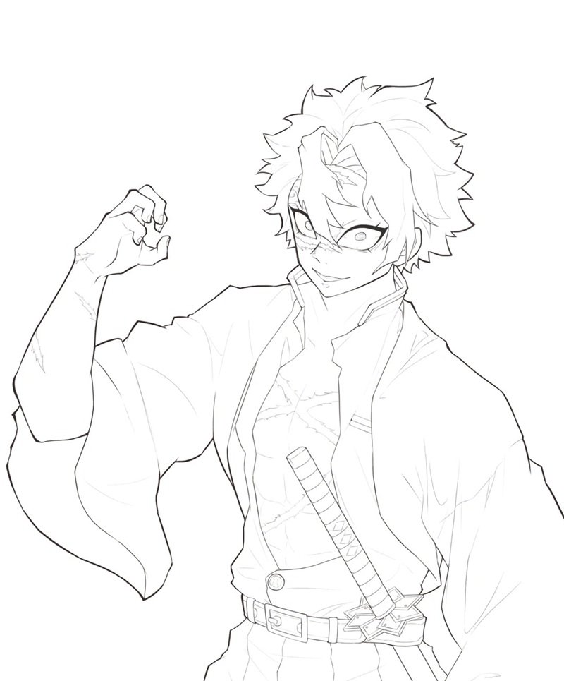 tranh tô màu thanh gươm diệt quỷ 20