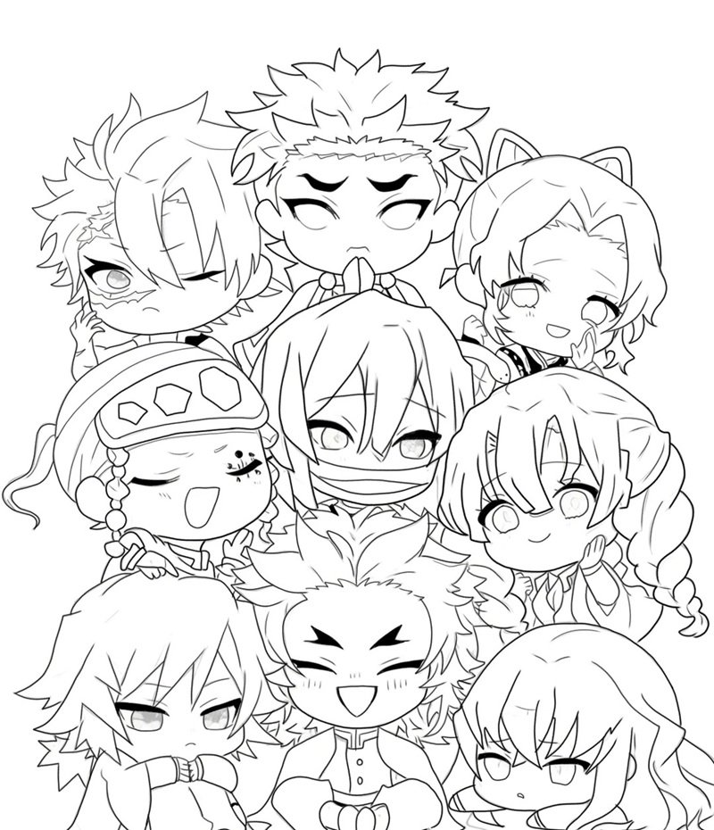 tranh tô màu thanh gươm diệt quỷ 23