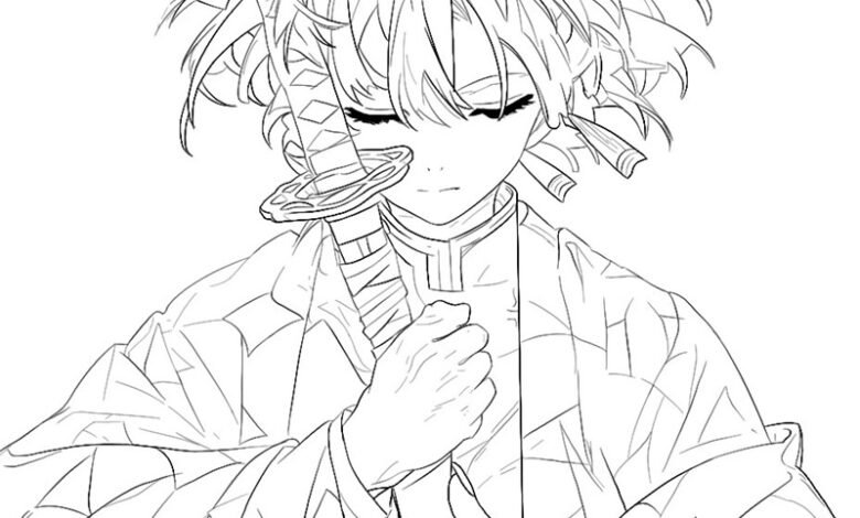 tranh tô màu thanh gươm diệt quỷ 32