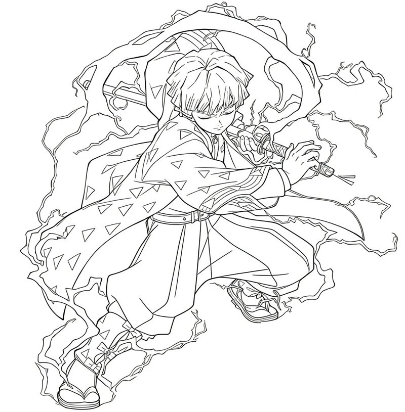 tranh tô màu thanh gươm diệt quỷ 33