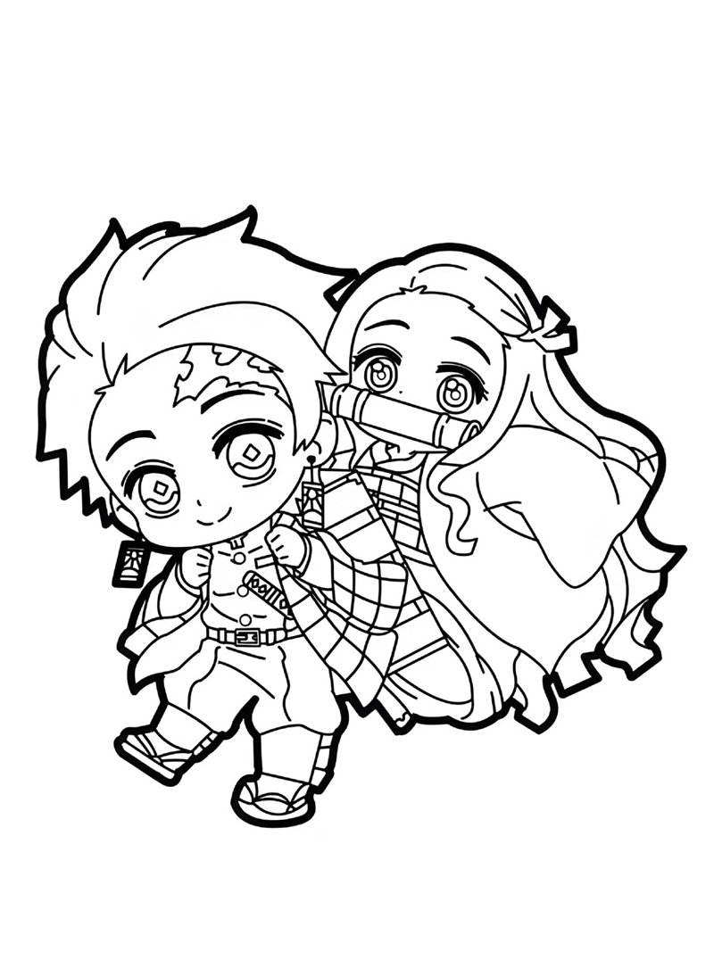 tranh tô màu thanh gươm diệt quỷ 38