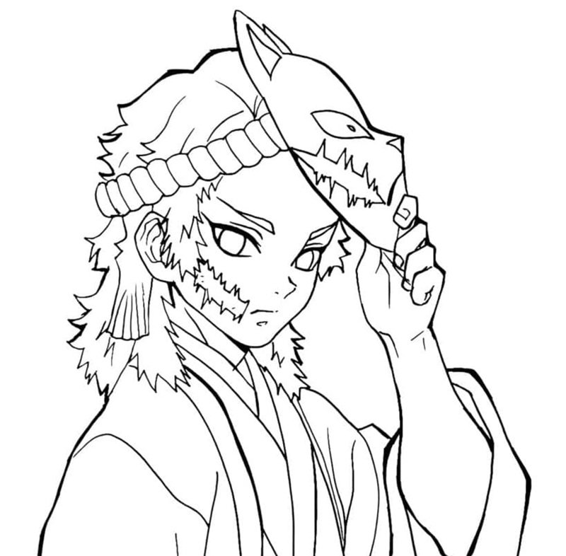 tranh tô màu thanh gươm diệt quỷ 6