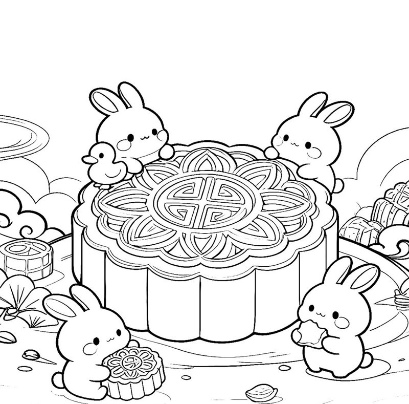 tranh tô màu trung thu 12