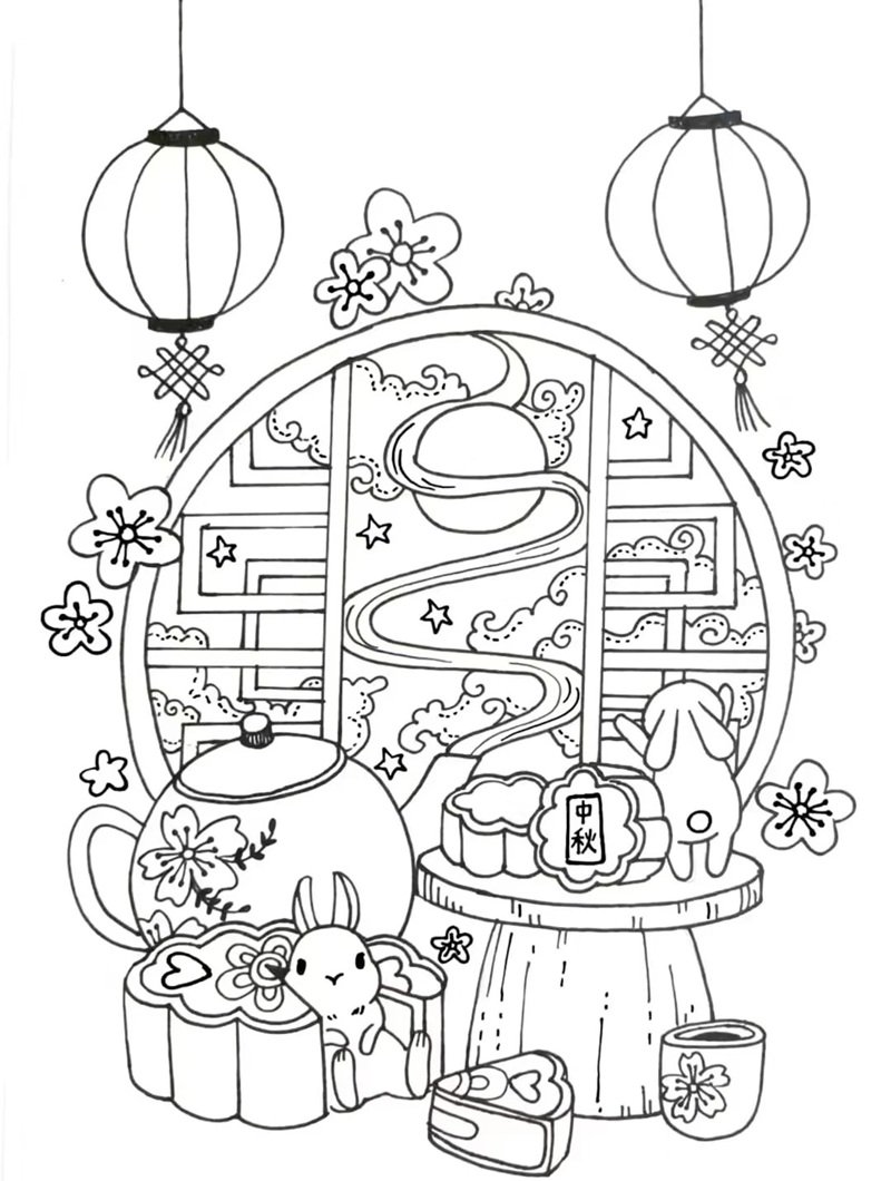 tranh tô màu trung thu 16