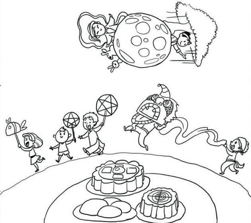 tranh tô màu trung thu 3