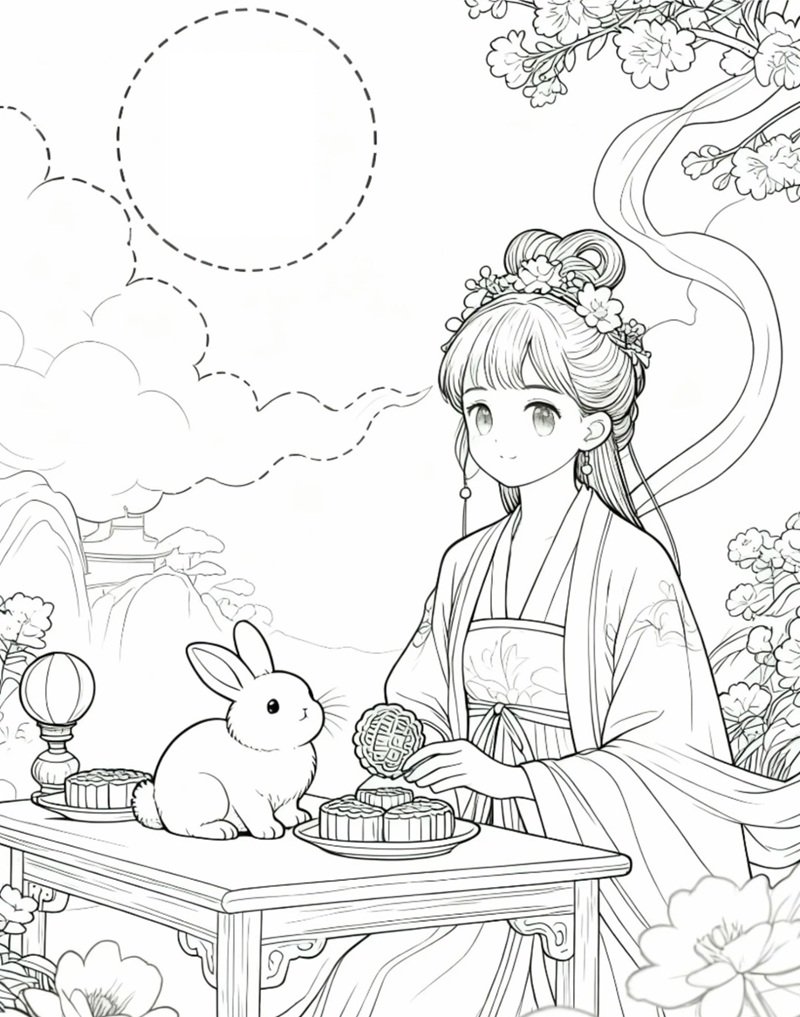 tranh tô màu trung thu 36