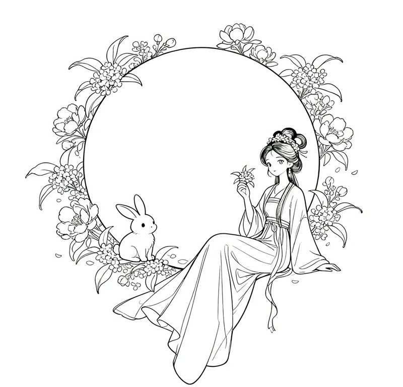 tranh tô màu trung thu 6