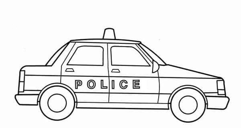 tranh tô màu xe cảnh sát 13