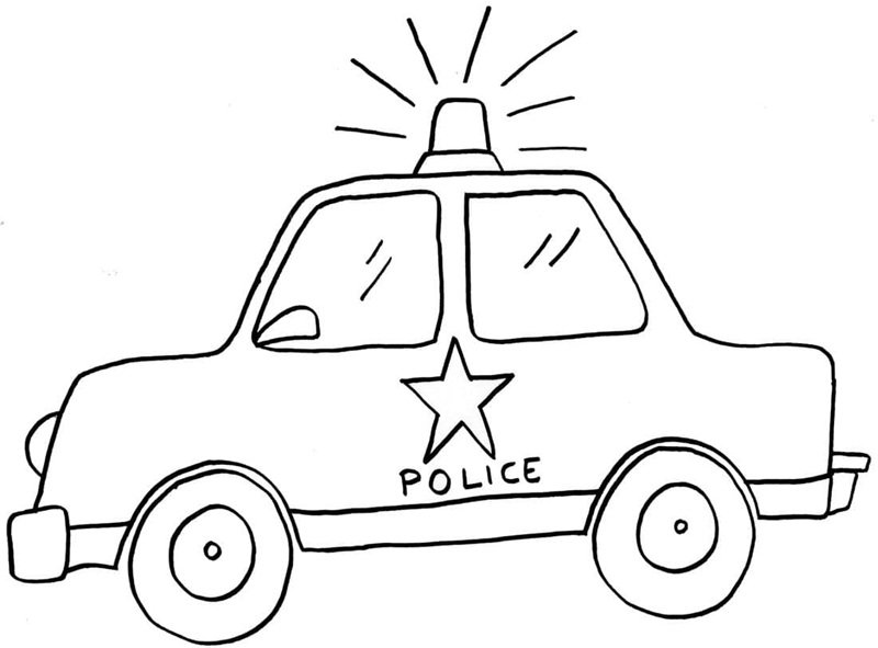 tranh tô màu xe cảnh sát 14