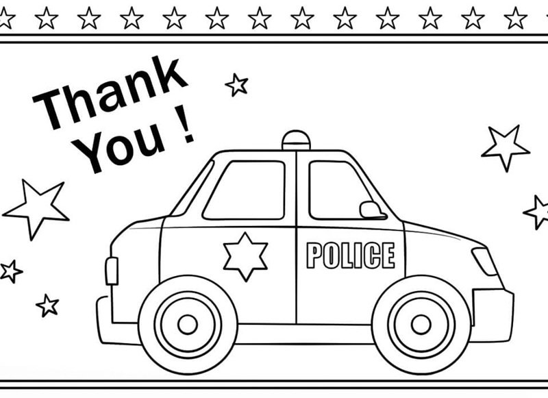 tranh tô màu xe cảnh sát 19