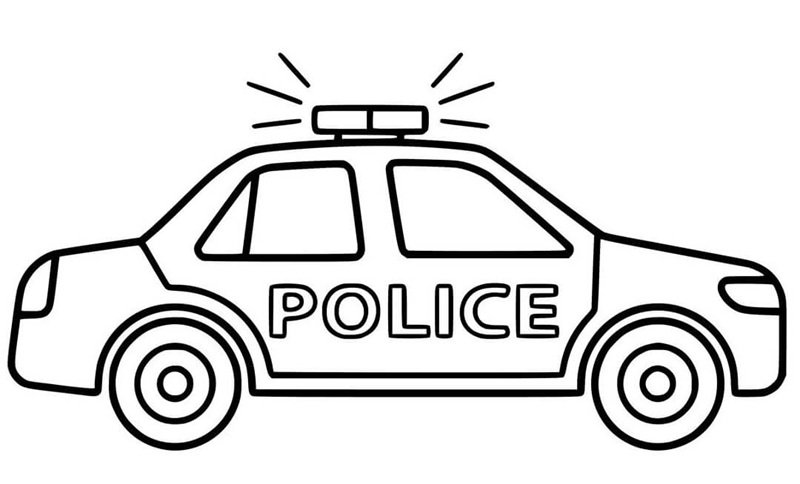 tranh tô màu xe cảnh sát 20
