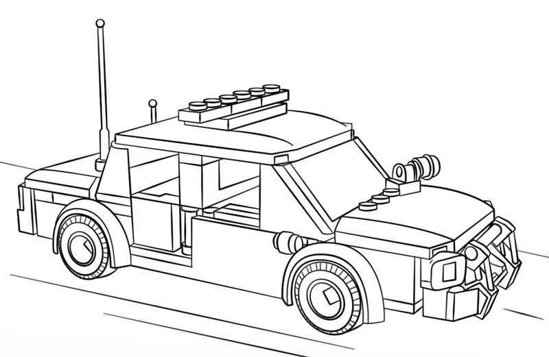 tranh tô màu xe cảnh sát 21