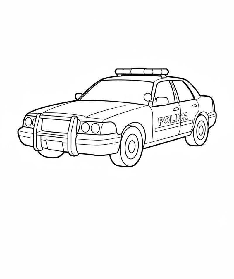 tranh tô màu xe cảnh sát 22