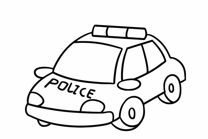 tranh tô màu xe cảnh sát 26