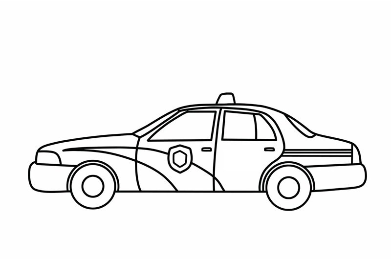 tranh tô màu xe cảnh sát 28
