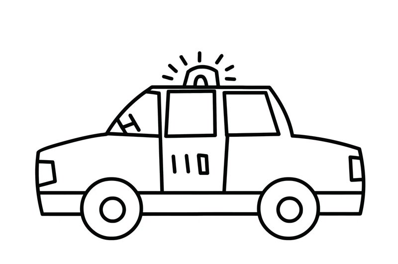 tranh tô màu xe cảnh sát 29