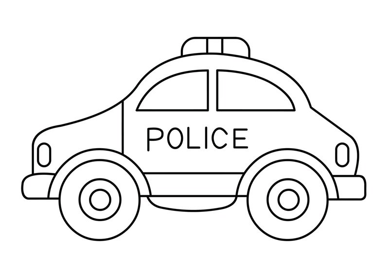tranh tô màu xe cảnh sát 30