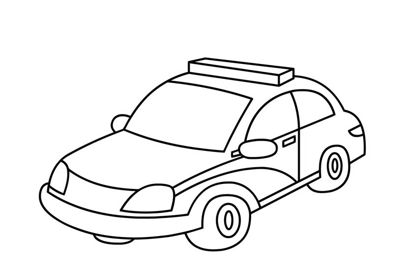 tranh tô màu xe cảnh sát 34