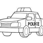 tranh tô màu xe cảnh sát 36