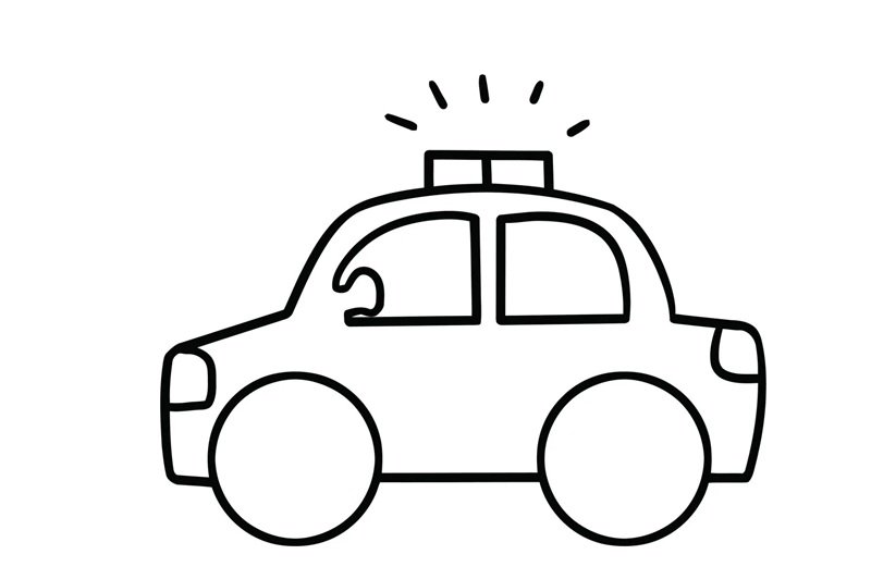 tranh tô màu xe cảnh sát 37