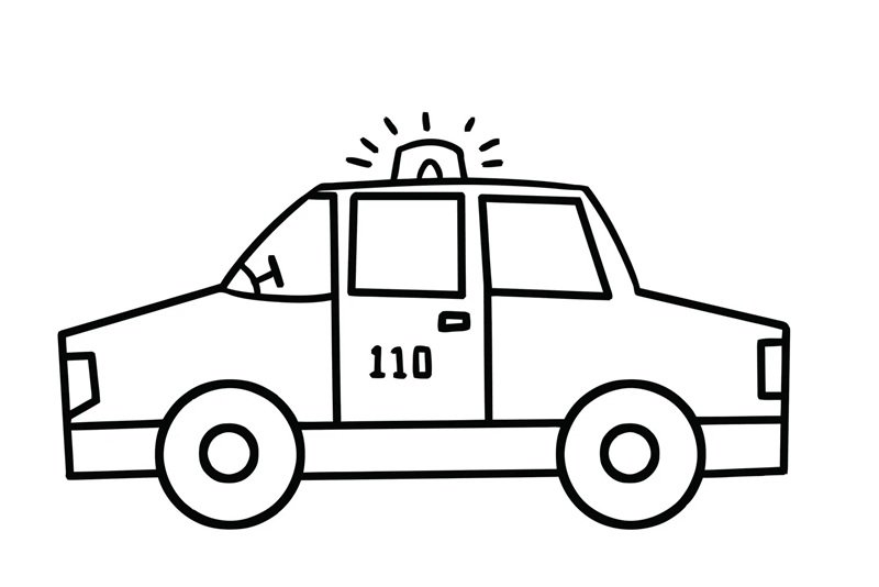 tranh tô màu xe cảnh sát 40