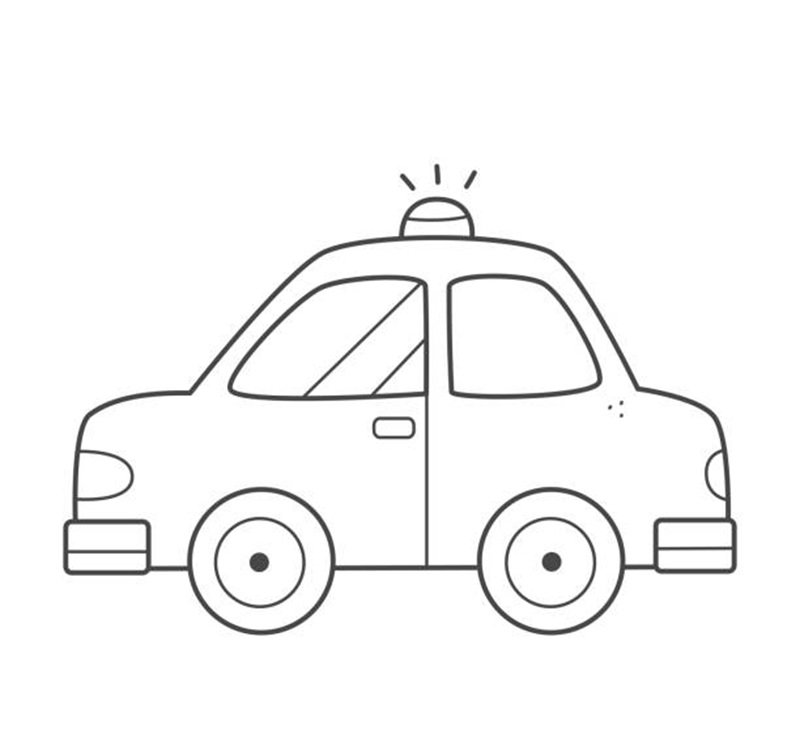 tranh tô màu xe cảnh sát 6